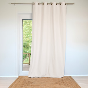 Rideau ignifugé M1 non feu  à œillets - Naturel