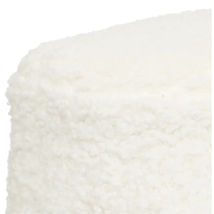 Tabouret d'appoint Inuit dreams bouclette blanche