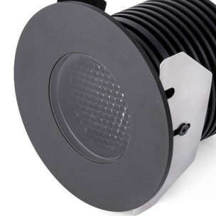 GRUND LED Lampe encastrable noire 7W 2700K