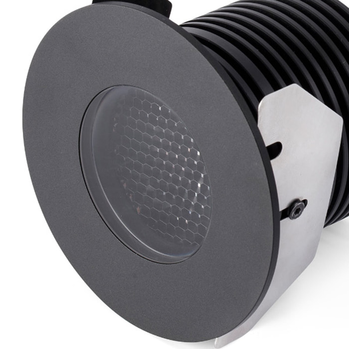 GRUND LED Lampe encastrable noire 7W 2700K