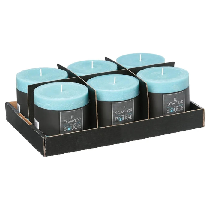 Bougie rustique - bleu turquoise - 663g