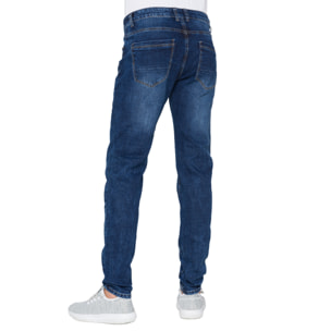 Pantalone Hot Buttered Tekopua denim 5 tasche Blu