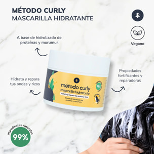 Pack Método Curly: champú, mascarilla y leave in Planeta Huerto