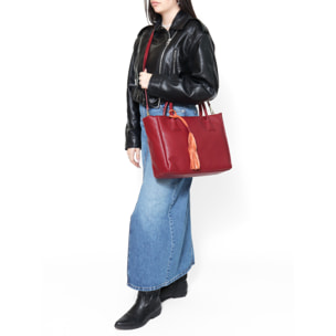 Borsa a spalla  da donna In Vera pelle Made in Italy 46x27,5x10 cm