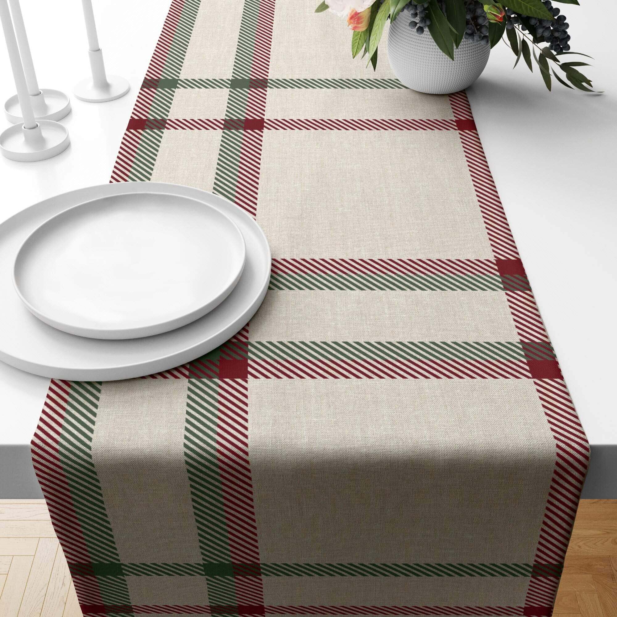 Chemin de table en velours Cuadros Navidad