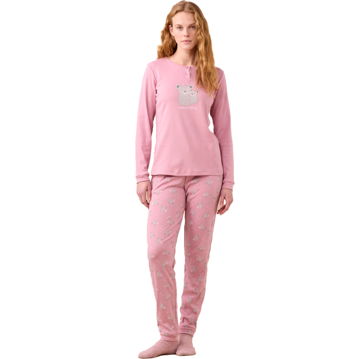 Pigiama donna caldo cotone articolo Koala. Noidinotte