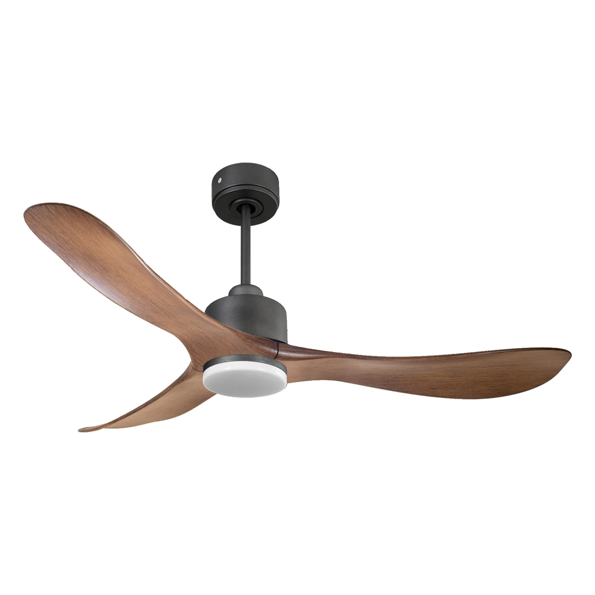 Ventilateur de plafond Réversible  Thermostat Dimmable Wifi Moteur à courant continu Toits en pente Télécommande Lumière à trois tons Hypersilence Mémoire