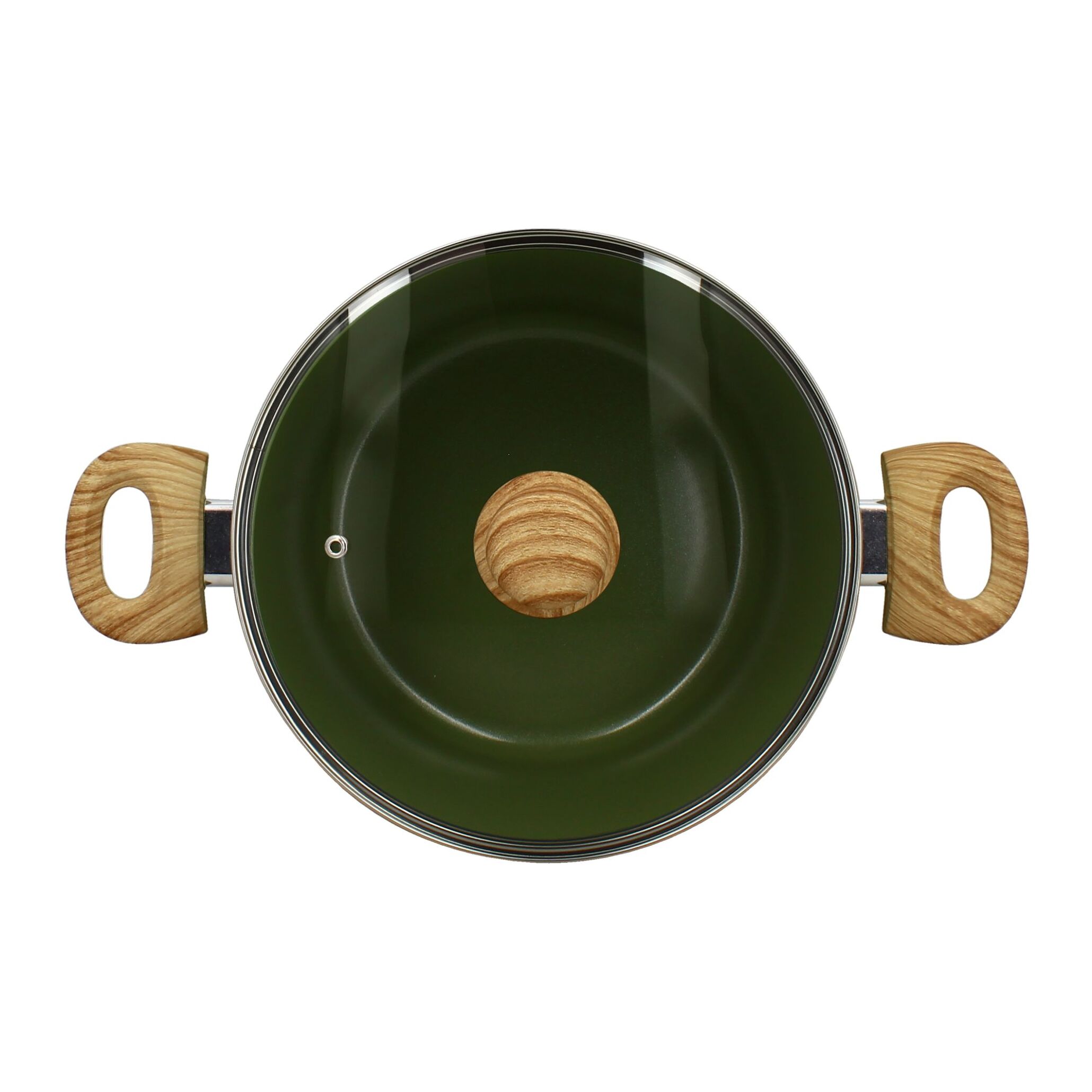 Faitout en revêtement céramique 24cm vert - tous feux COLORAMA