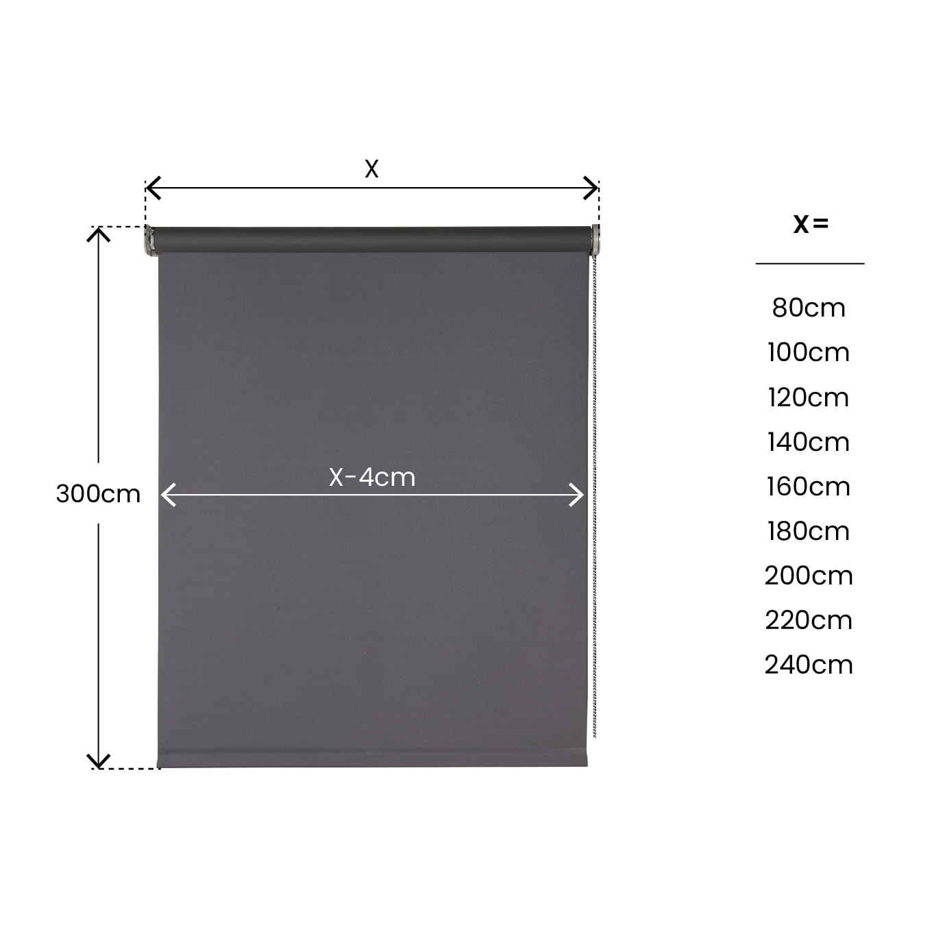Enrollable Opaco BLACKOUT PRO Gris