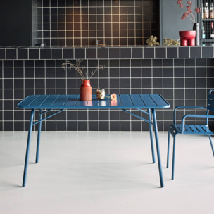 Table de jardin pliante métal 6 places AMÉLIA