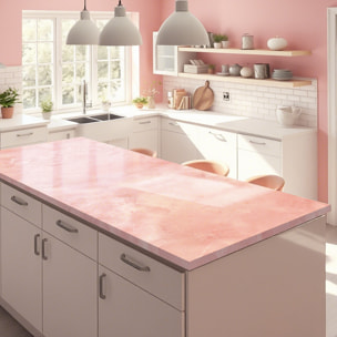 Rouleau revêtement adhésif vinyle au mètre - Sticker lavable Cuisine Meuble Armoire Porte - MARBRE DE FLORENCE