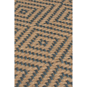 Tapis geometric en jute DIAMOND