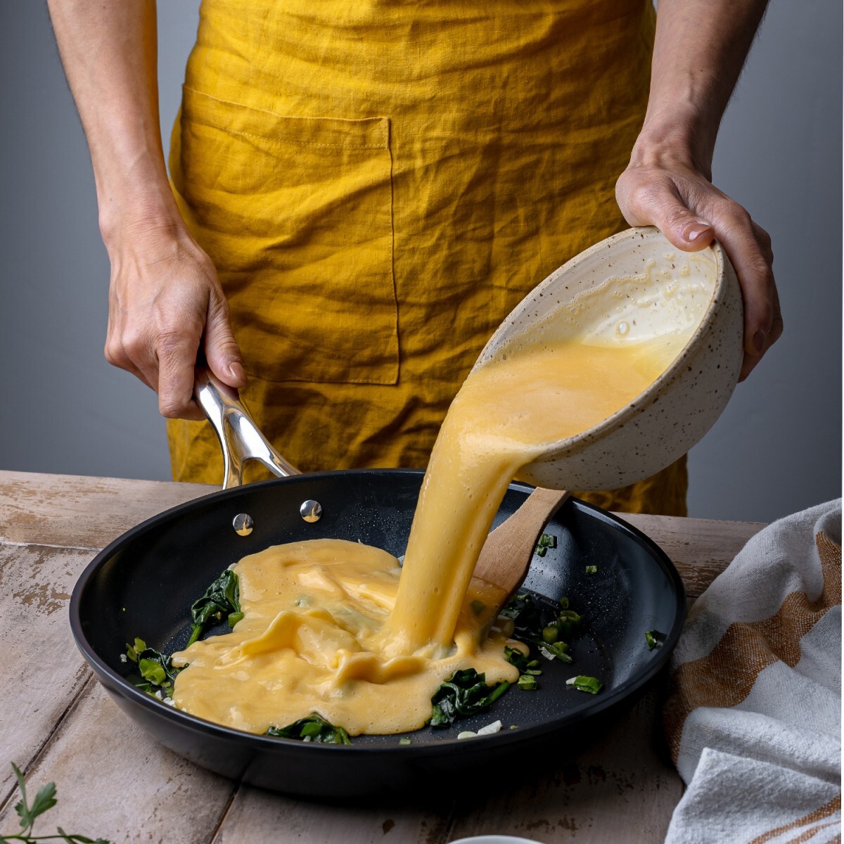 Set de 2 poêles antiadhésives en aluminium Ø24 et 28 cm - revêtement céramique Céraliss+