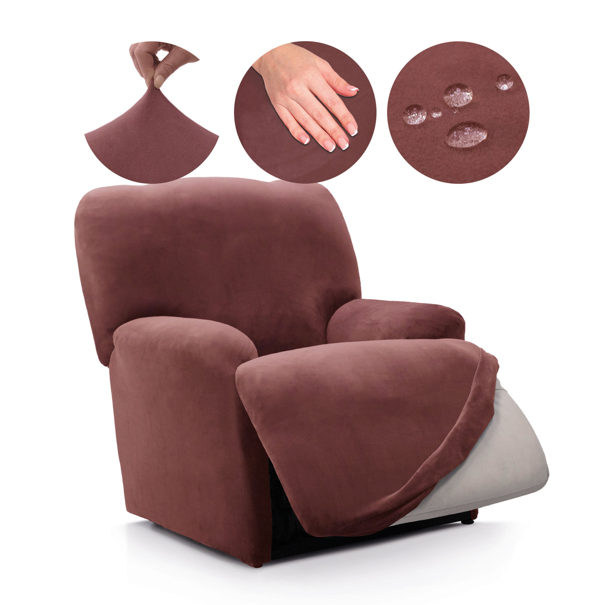 Funda TERCIOPELO ANTIMANCHAS Multi elástica para RELAX PIES JUNTOS modelo VERONICA