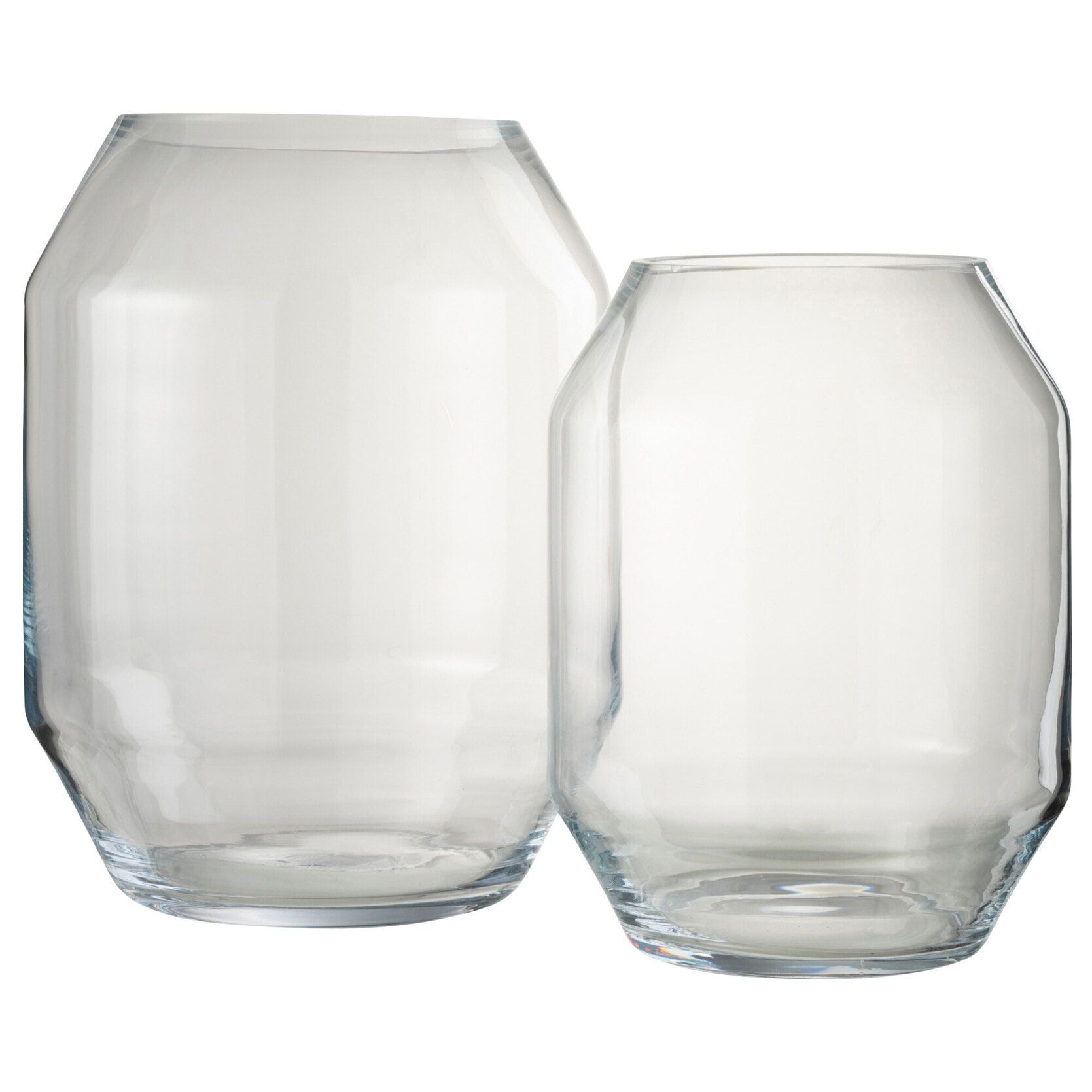 J-Line Vase Lilou Verre Transparent Large