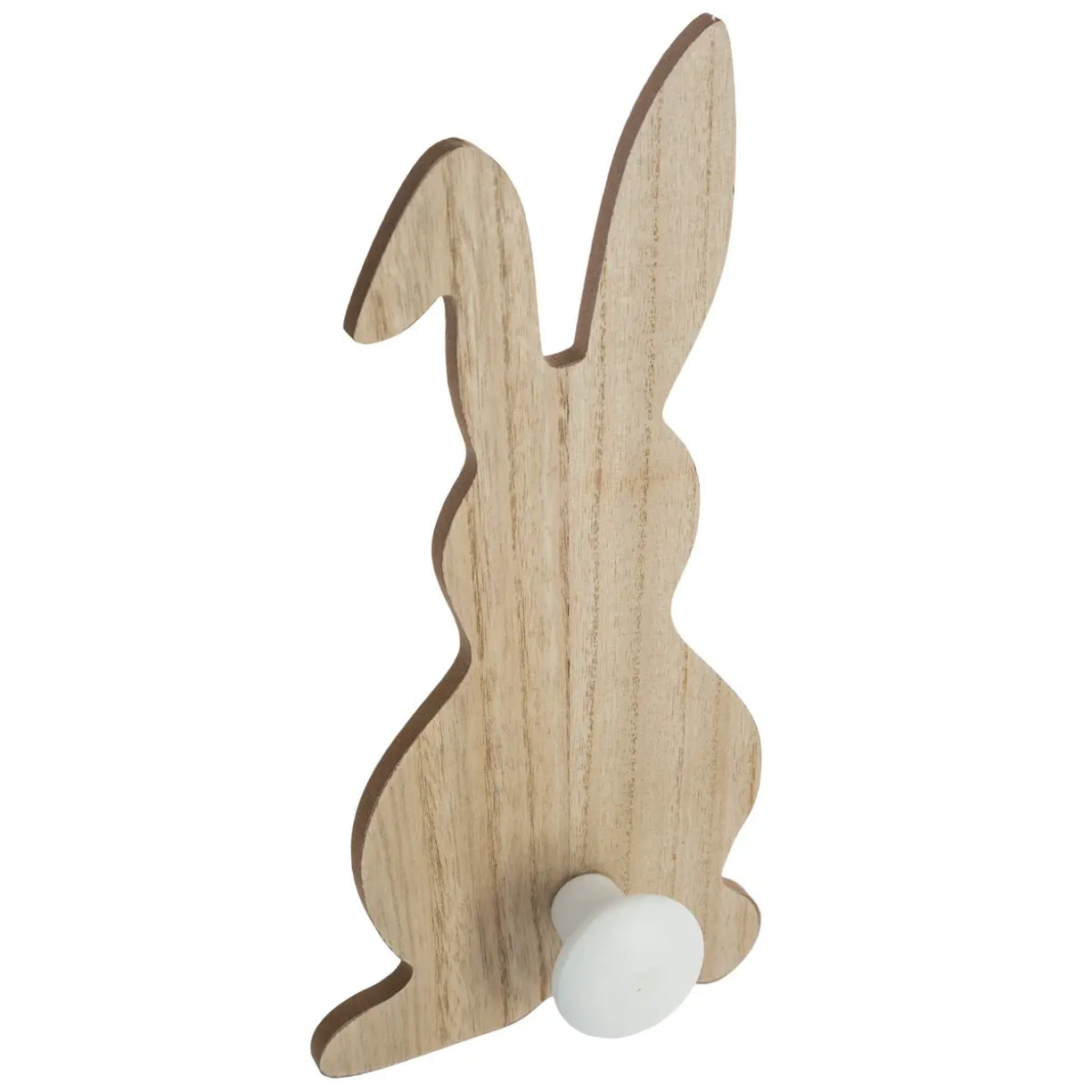 Patère enfant "Lapin" - bois - blanc - 14x30 cm