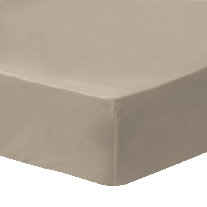 Drap-housse uni en percale, COTON BIO