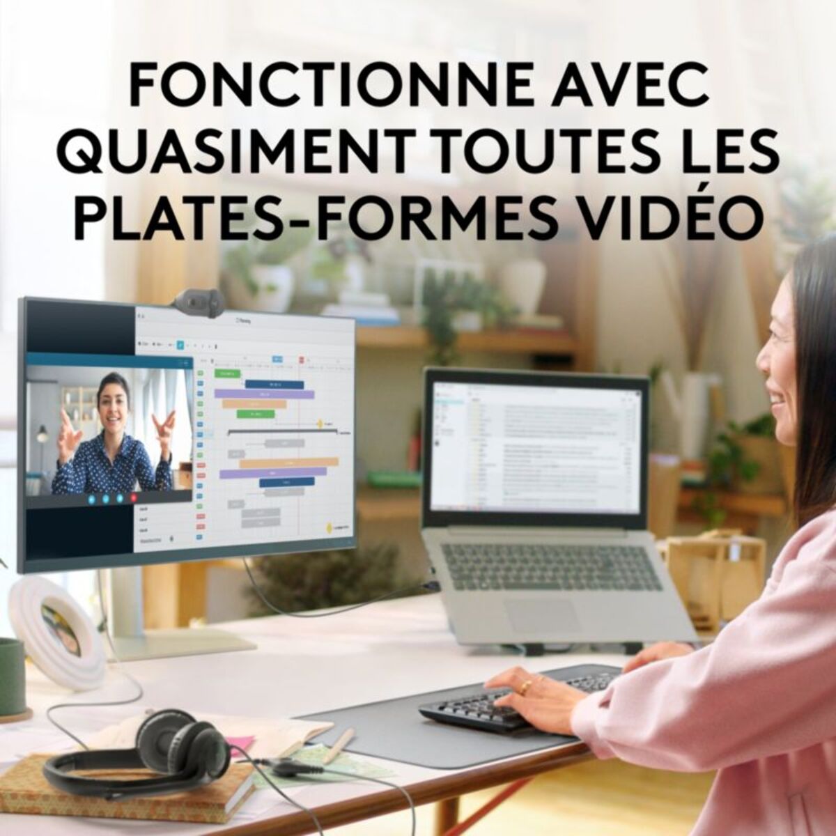 Webcam LOGITECH Brio 100 Full HD Noir