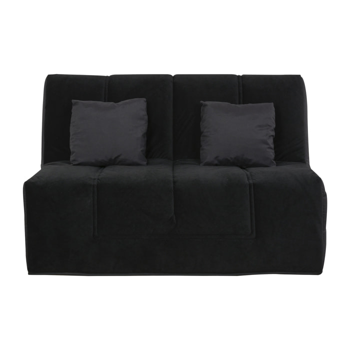 Banquette BZ LOS ANGELES 160x200, matelas Dunlopillo, angel noir