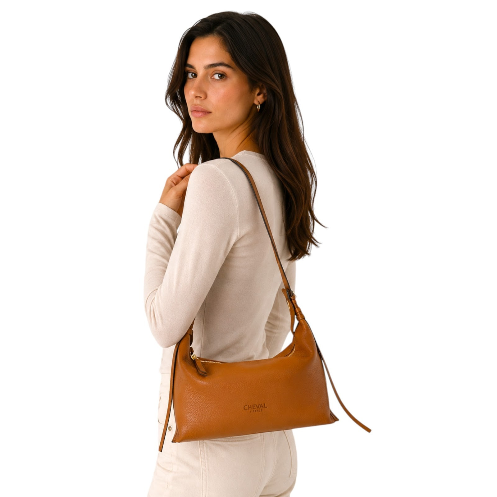 Borsa a spalla Cheval Firenze Laila Mini A/S Cuoio