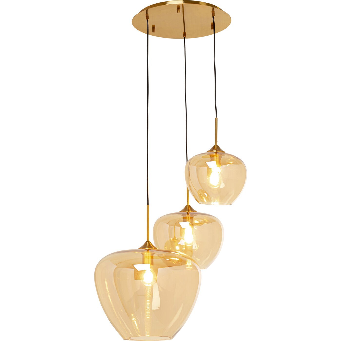 Suspension Sphere 3 ambrée Kare Design