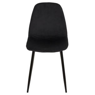 Chaise Pieds Metal Leaf Noir - Lot De 4