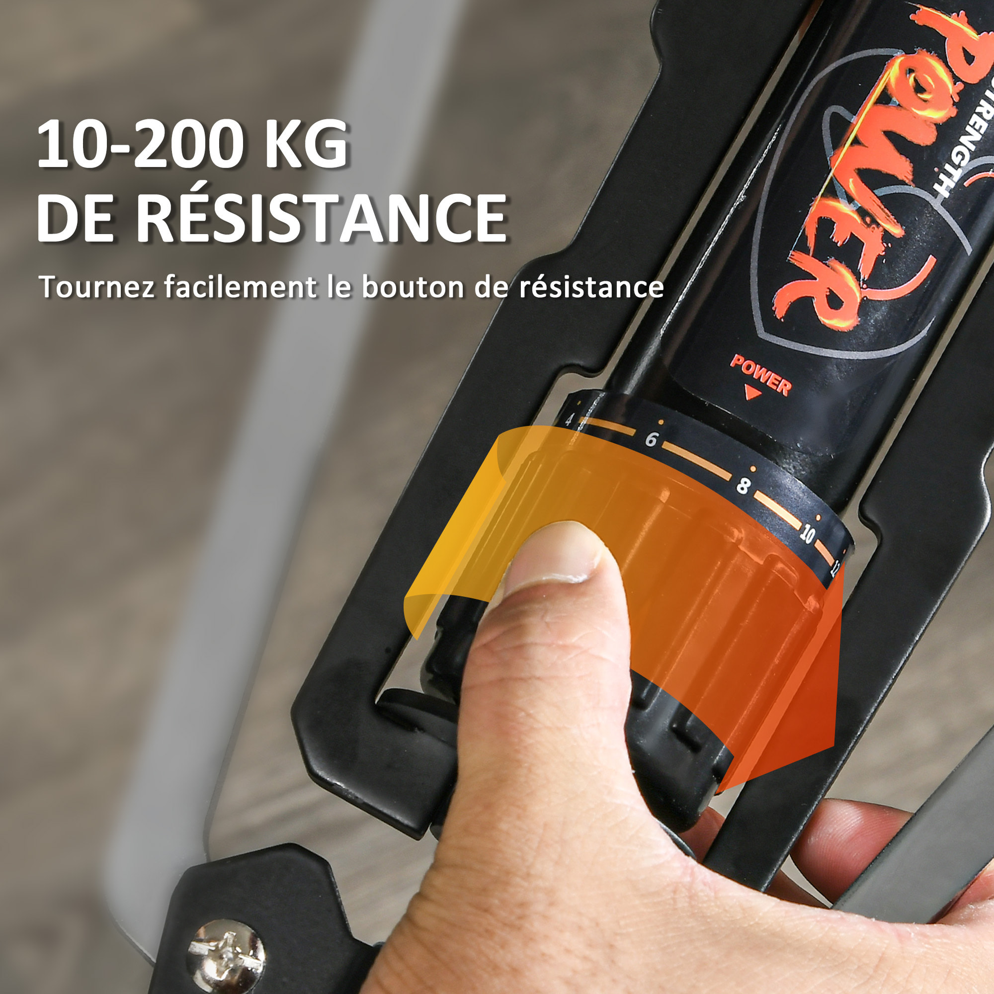 Musculation avant bras barre twister réglable 10-200 Kg acier noir