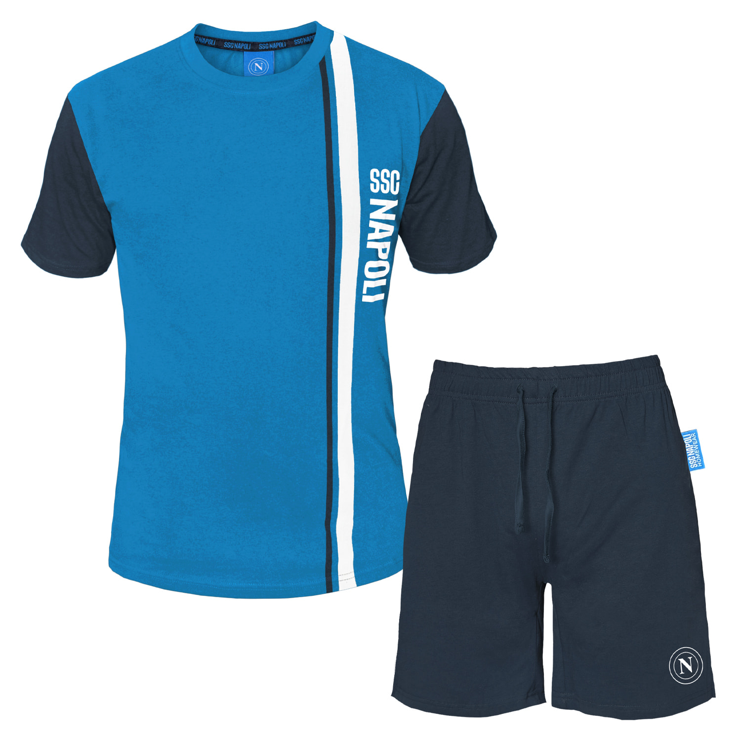 Pigiama / Completo Corto Uomo NAPOLI Prod. Ufficiale Cotone - Art.2125