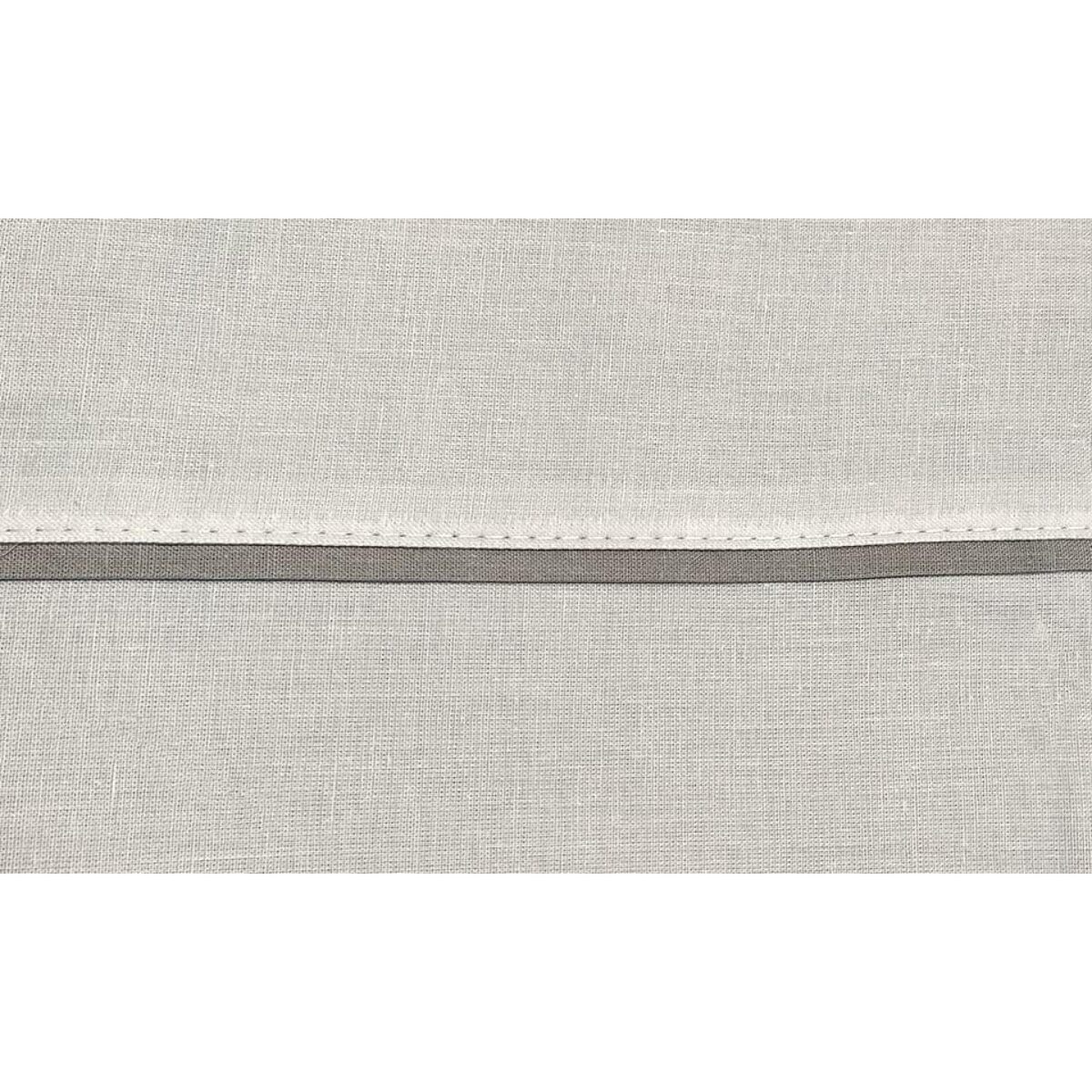 INTRECCI Completo Lenzuola Letto in Cotone Bicolore, Set Biancheria Letto 1 Piazza e Mezza Lenzuolo con Angoli + Lenzuolo Sopra + 1 Federa Lunar Cenere