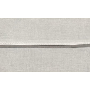 INTRECCI Completo Lenzuola Letto in Cotone Bicolore, Set Biancheria Letto 1 Piazza e Mezza Lenzuolo con Angoli + Lenzuolo Sopra + 1 Federa Lunar Cenere