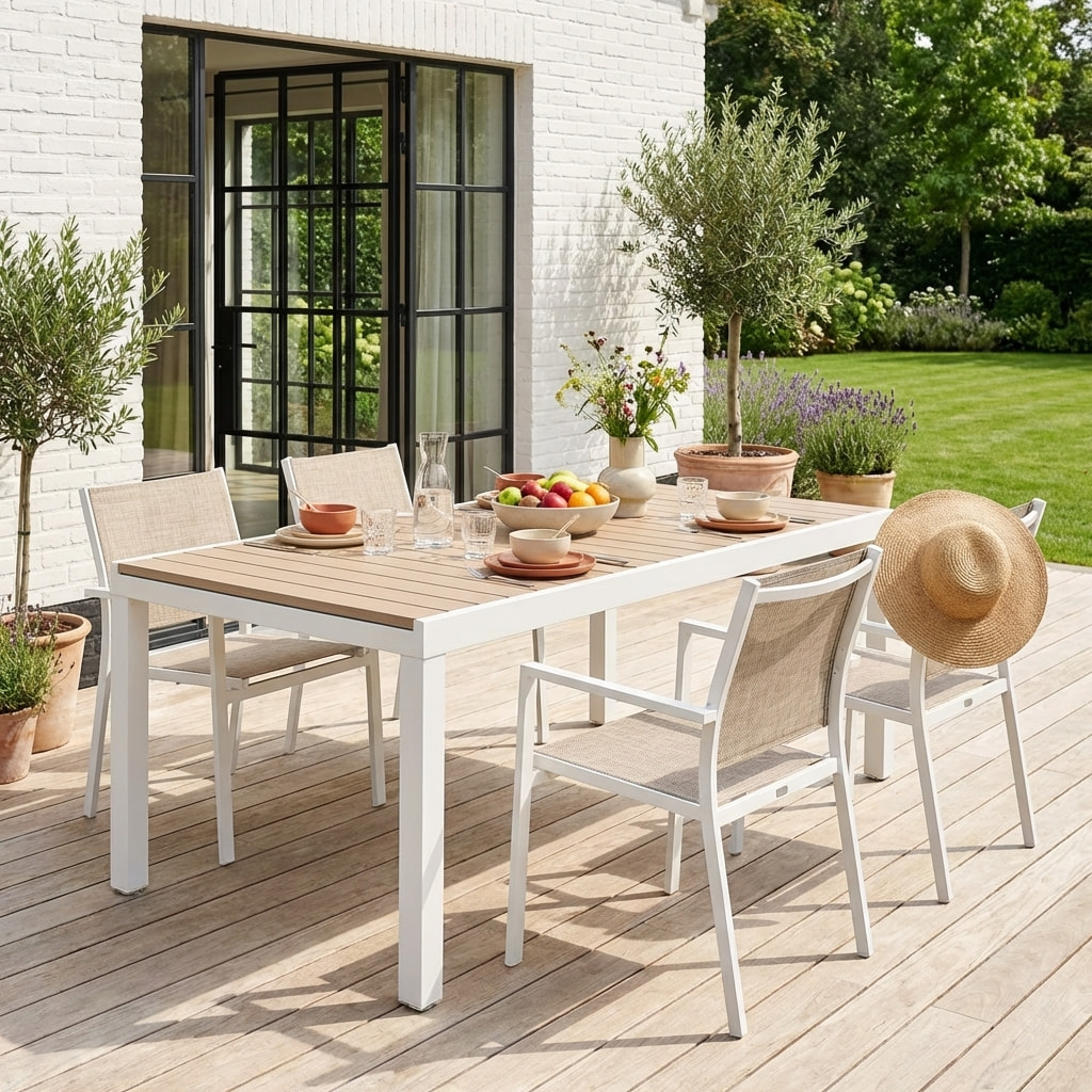 Table de jardin extensible aluminium 10-12 places ELORA
