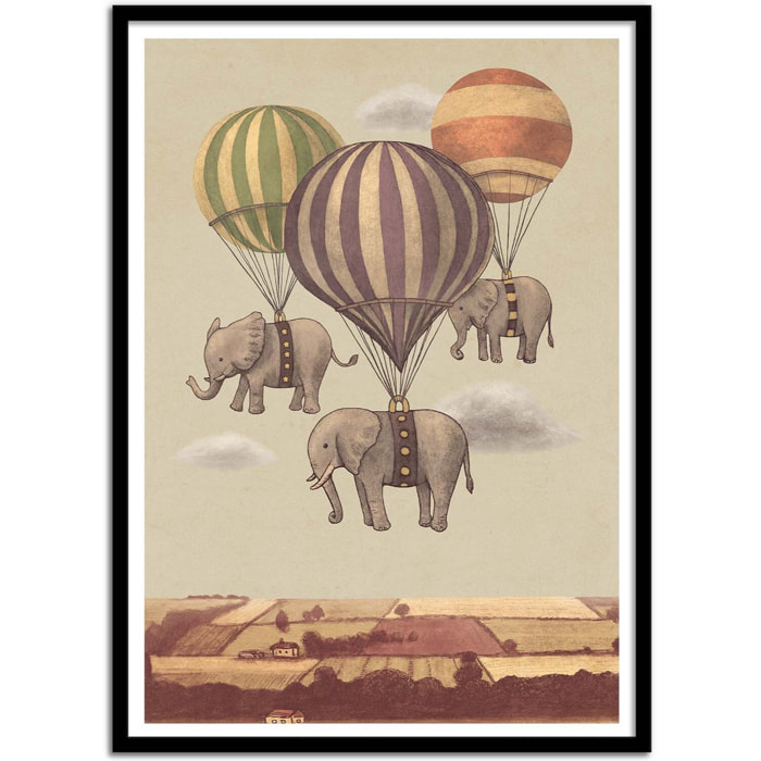 Affiche - Flight of the elephants - Terry Fan