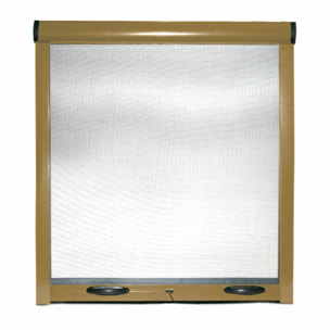 Zanzariera Universale A Rullo Avvolgibile Profilo Riducibile Regolabile Per Finestra Balconi Con Frizione Telaio Alluminio Oro 80 X 170 Cm