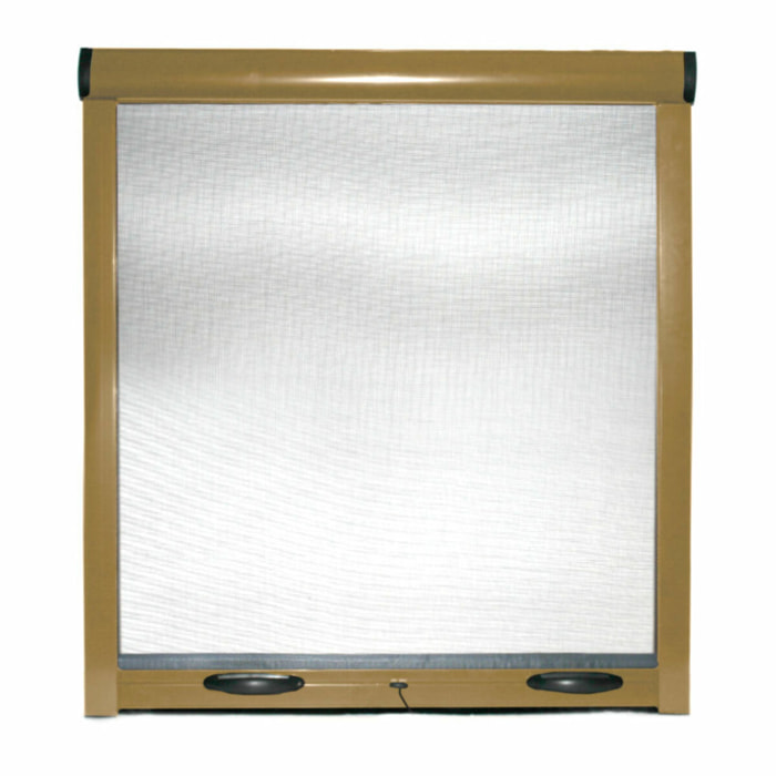 Zanzariera Universale A Rullo Avvolgibile Profilo Riducibile Regolabile Per Finestra Balconi Con Frizione Telaio Alluminio Oro 80 X 170 Cm