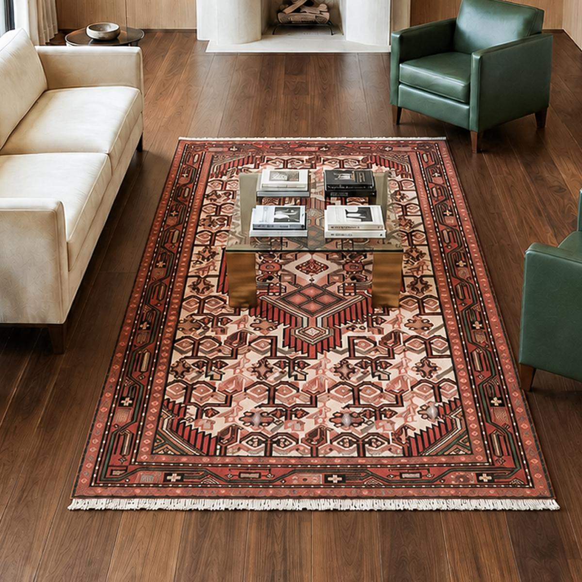 Tapis d'orient oriental, noué main en laine, ASIZ