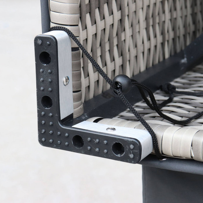 Ensemble de housses de protection gris foncé pour salon de jardin Tripoli et Verona - Quatre bâches. toile Oxford. en polyester enduit PA