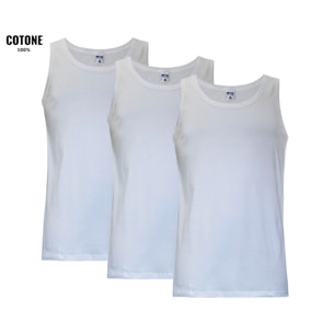 3 Canotte Uomo 100% Cotone NOTTINGHAM Art. VL700