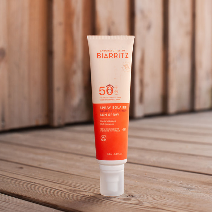 Solaire SPF50+ - Spray Solaire Famille Haute Tolérance Bio 150ml