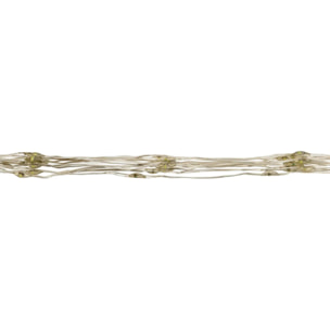Guirlande lumineuse cascade d'extérieur 1 m 200 LED blanc chaud fil cuivre 13 fonctions avec minuteur sur secteur