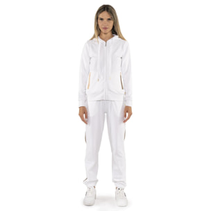 Chándal mujer Leone 1947 Apparel Chic Gold cremallera capucha algodón ligero