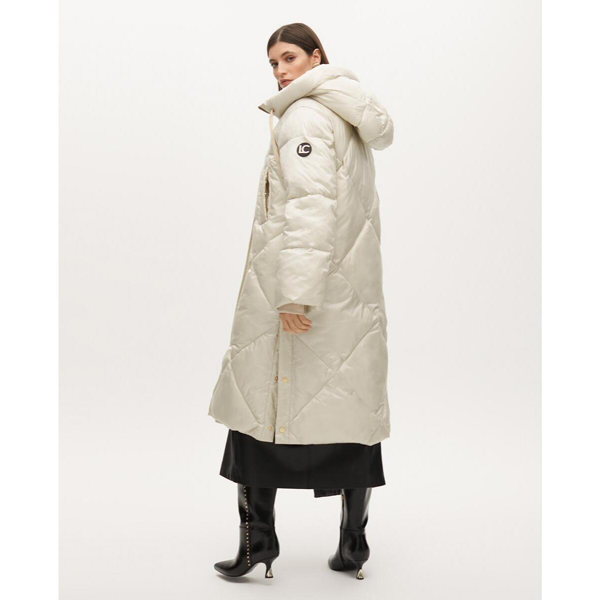 Anorak in piuma con cappuccio