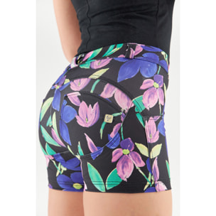 Shorts push up WR.UP® in tessuto tecnico a fantasia floreale