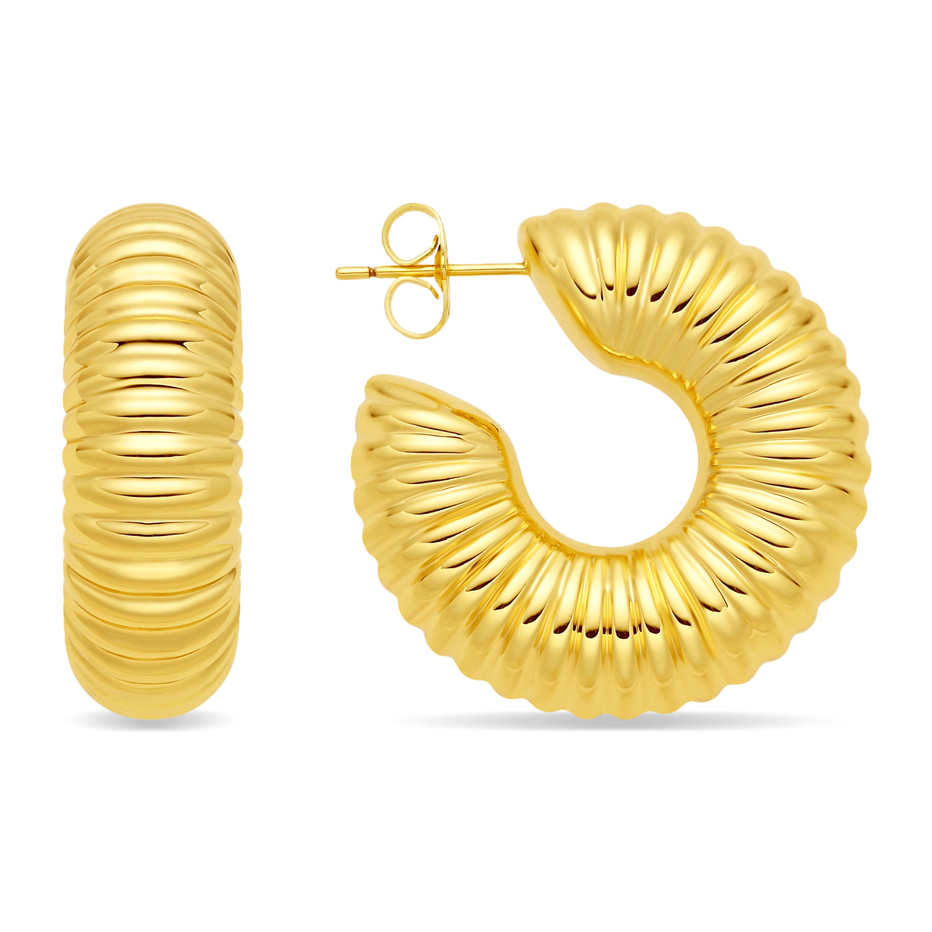 Pendientes Namalor acabado oro amarillo 18k