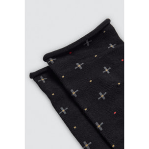 Confezione da 4 calzini alti stampati senza risvolto