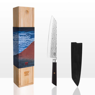 Cuchillo cocinero martillado ''Kiritsuke'' | acero 440C | L: 21 cm