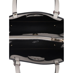 Borsa a mano da donna Made in Italy - Modello Novara Ultra - 100% pelle - 28.0 x 21.0 x 12.0 cm