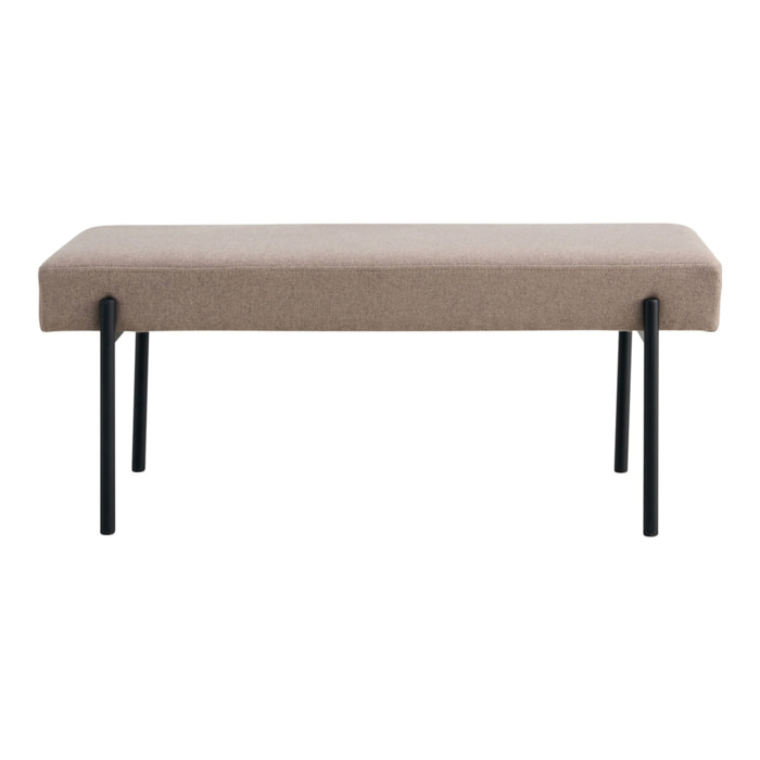 Panchetta Swindon in tessuto stone con gambe nere, 100 cm