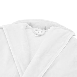 Peignoir coton mélangé 300 g/m² uni blanc Teddy blanc