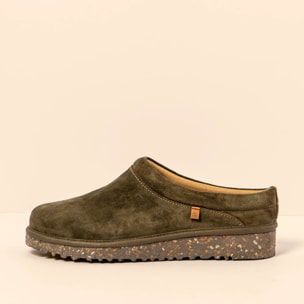 Zuecos N5636 SILK SUEDE FOREST / FELSEN color Forest