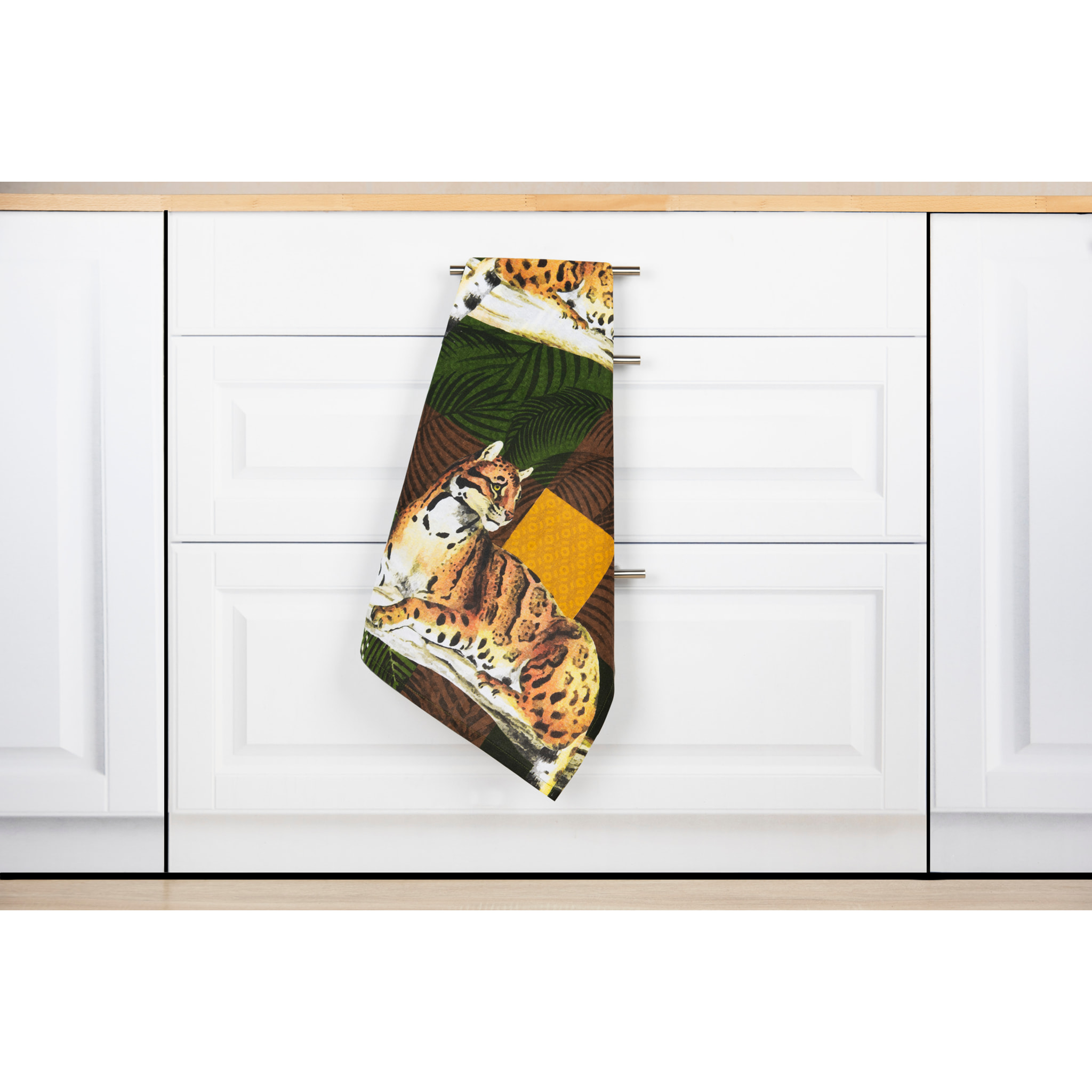 Set Canovaccio Presina e Guanto da Cucina Excelsa – Leopard, Cotone Multicolore